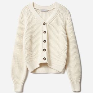Everlane The Texture Cotton Cardigan Canvas Color Small Cotton NWT